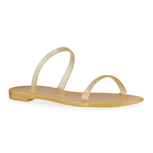 ❤️HP❤️NWOB Stuart Weitzman Sawyer Slide Sandal in Gold - Picture 4 of 16